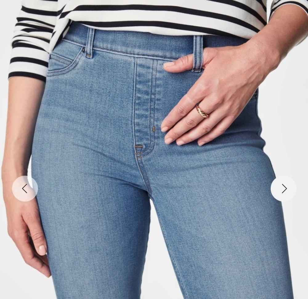 SPANX Stonewash High Rise Flare Jeans - Picture 10 of 16